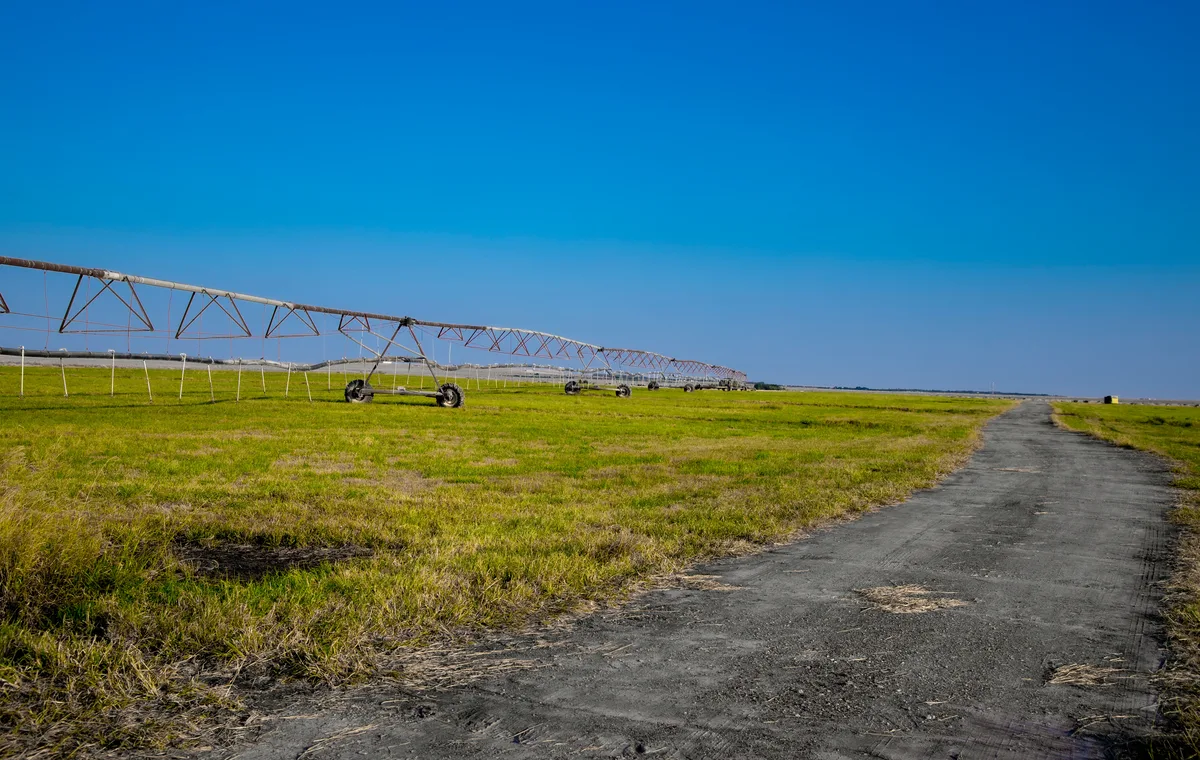 Irrigation across a farm field