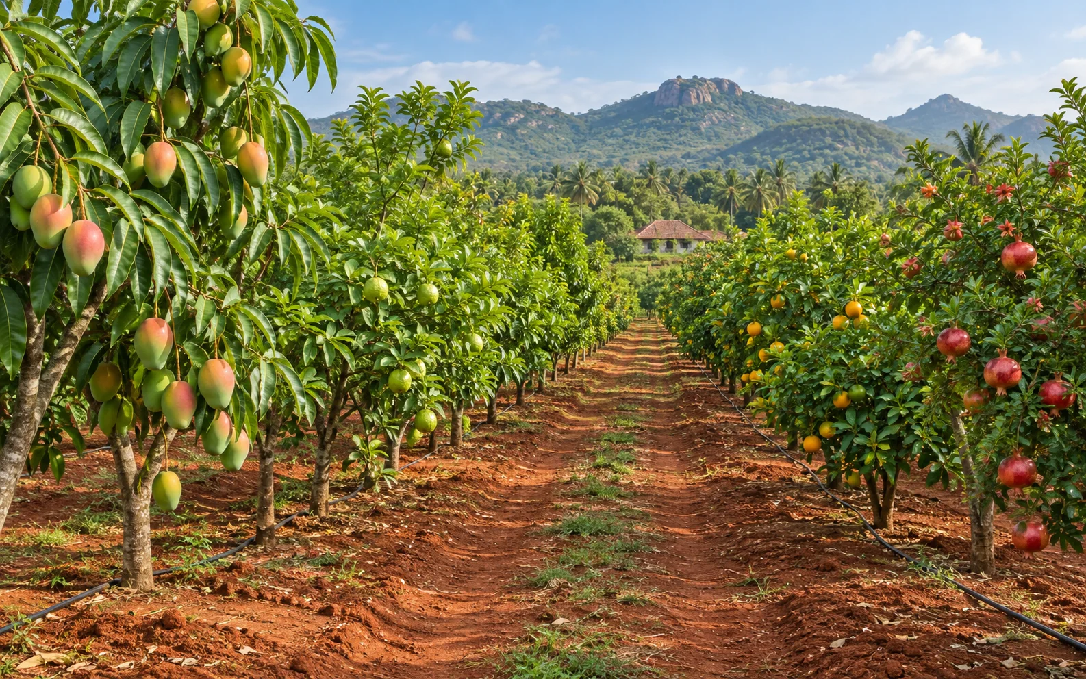 Fruit-bearing orchards at Krushi Bhoomi